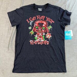 Funko + Star Wars Darth Vader I Can Feel Your Presents Christmas TShirt XL Youth